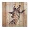 Designart - Portrait of A Giraffe I - Farmhouse Print on Natural Pine Wood